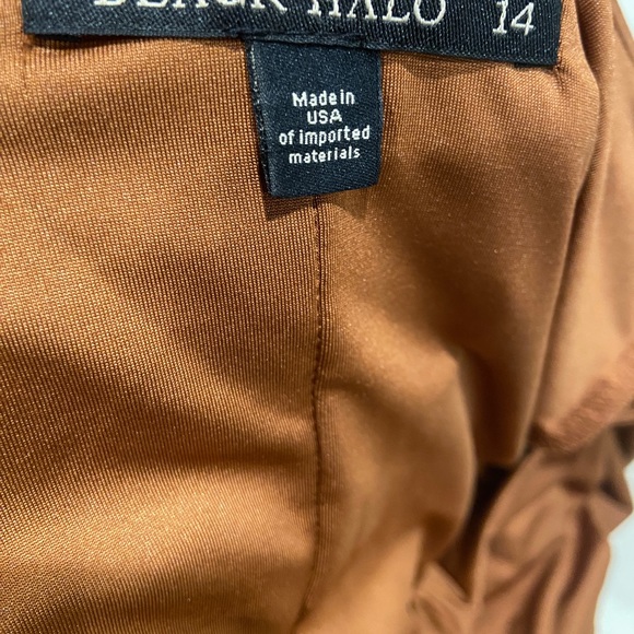 Maxine Puff Sleeve Twist Front Asymmetric Hem Dress - Picture 9 of 12